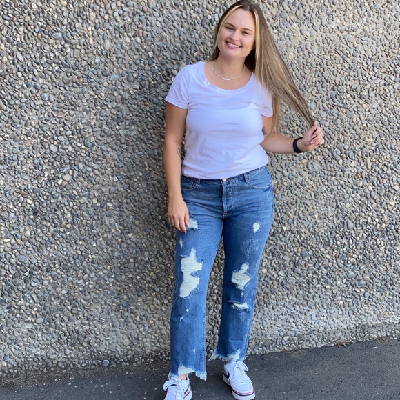 Distressed boy friend denim - Picture 2 of 2